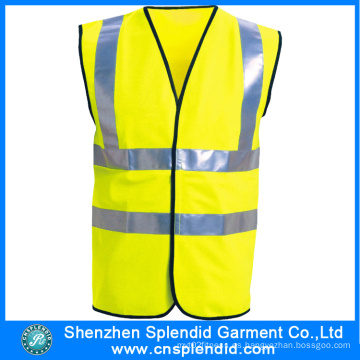 Venta al por mayor de seguridad de la construcción de desgaste Vest chaleco reflexivo amarillo